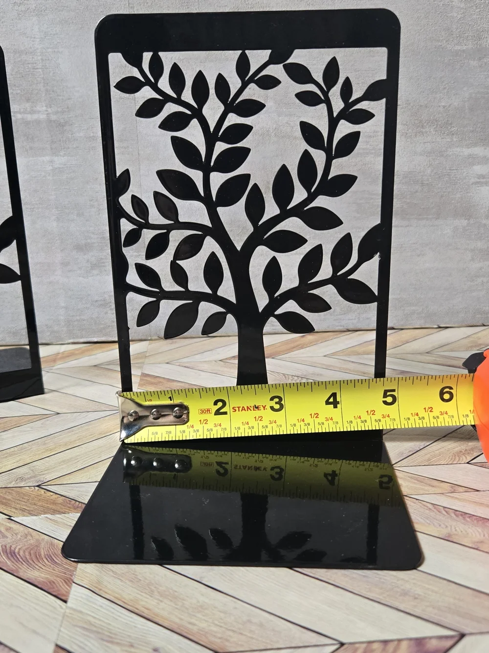 Black Metal Tree of Life Bookends Heavy Duty Decorative Book Ends Pair Of 2